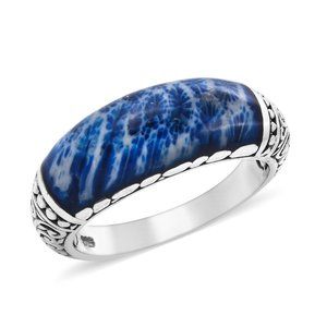 BALI LEGACY Blue Sponge Coral Ring Size 7